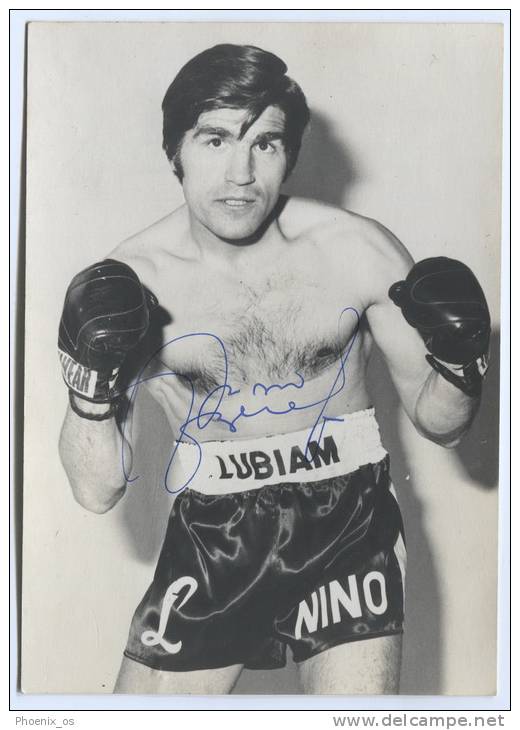 BOXING  - Boxer NINO Giovanni BENVENUTI, Real Photo, Format Postcard, Autograph, Orig. Signature, Italy - Pugilato