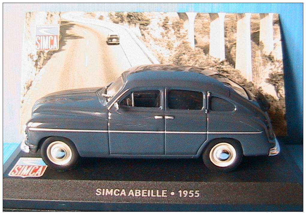 SIMCA ABEILLE BLUE 1955 IXO BLEU BLAU ALTAYA BLEUE 1/43 LEFT HAND DRIVE - Ixo