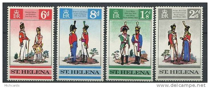 104 SAINTE HELENE 1969 - Costume Uniforme Militaire - Neuf Sans Charniere (Yvert 214/17) - Saint Helena Island