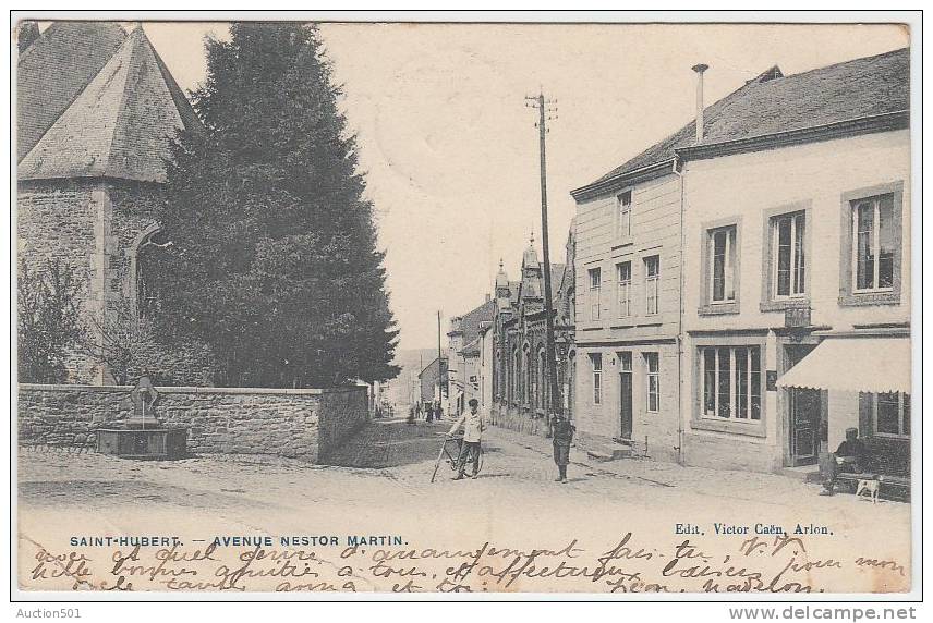 17008g FONTAINE - CAFE - Avenue NESTOR MARTIN - Saint-Hubert - 1911 - Saint-Hubert