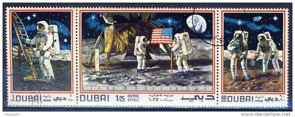 +C1838. Dubai 1969. Apollo 11. Michel 362-64. Cancelled - Dubai