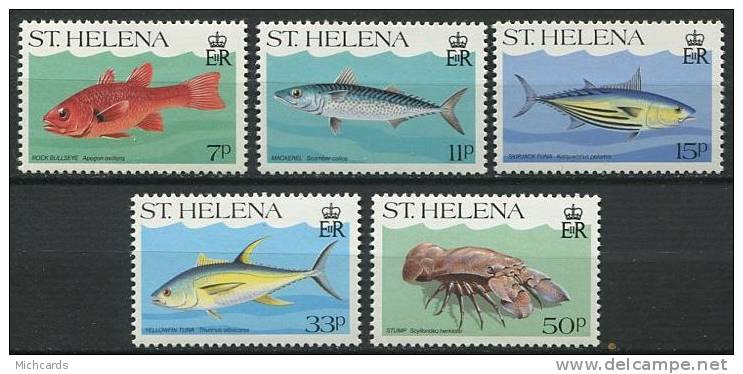 104 SAINTE HELENE 1985 - Poisson Et Crustace - Neuf Sans Charniere (Yvert 420/24) - Saint Helena Island