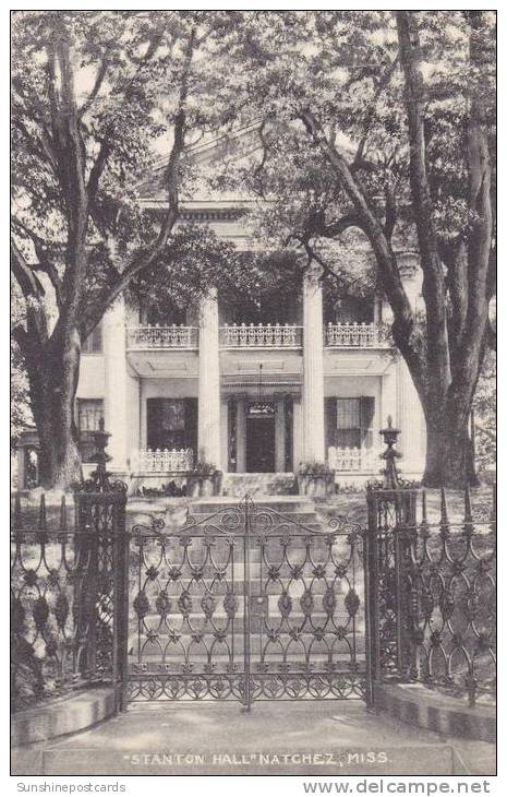 Mississippi Natchez Staton Hall Albertype - Andere & Zonder Classificatie