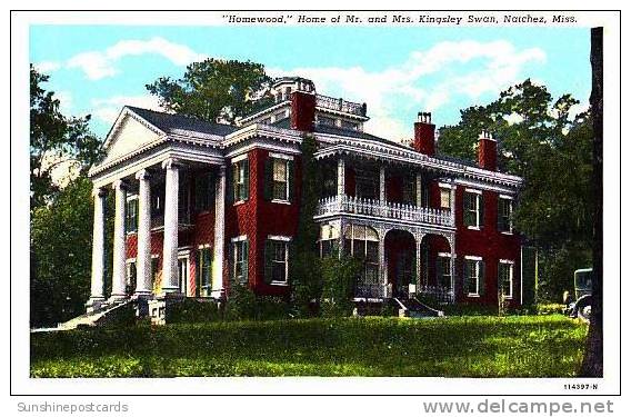 Mississippi Natchez Homewood Home Of Mr And Mrs Kingsley Swan - Autres & Non Classés