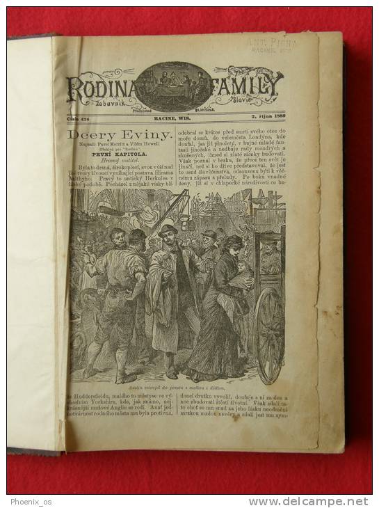 CZECH REPUBLIC - Rodina Zabavnik, The Family, Racine, Wisconsin, USA,1889. - Langues Slaves