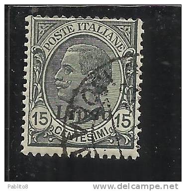 LIPSO 1921 -1922 EFFIGE RE 15 C 15c USATO USED OBLITERE' - Aegean (Lipso)