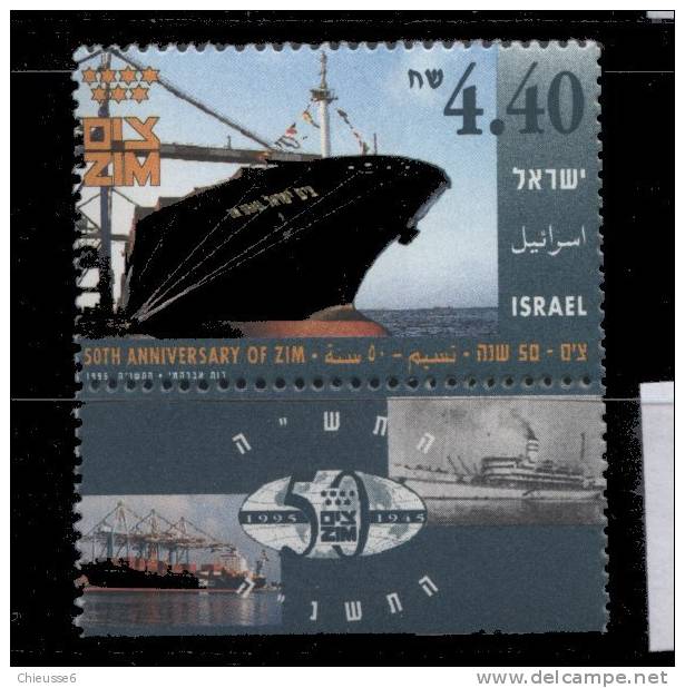 Israel ** N° 1280 -  50em. An. De La Compagnie Maritime - Nuovi (con Tab)