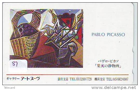 Télécarte (81) Du Japon Peinture Pablo Picasso Phonecard Painting Gemälde Schilderij Japan * - Pintura