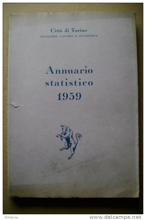 PBO/1 ANNUARIO STATISTICO 1959 Città Di Torino/campi Gioco/colonie/Croce Rossa/Tramvie Elettriche/Vigili Del Fuoco - Turismo, Viaggi