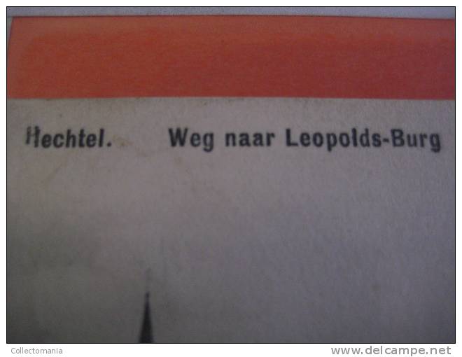 4 postkaarten Hechtel Weg naar Leopoldsburg,´s Hertogenboschlaan,Villa Primavera,Distillerie Leukenheide