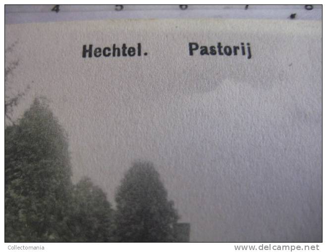 4 Postkaarten Hechtel  Steenweg Hasselt,Pastorij,50jarig Jubileum,de Kerk - Hechtel-Eksel