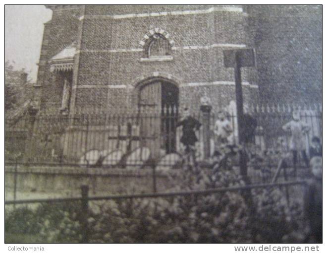 4 postkaarten Hechtel  Steenweg Hasselt,Pastorij,50jarig jubileum,de kerk