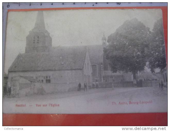 4 Postkaarten Hechtel Vue Sur L´eglise,café Restaurant Tourisme, Villa Primavera,La Cure De Hechtel - Hechtel-Eksel