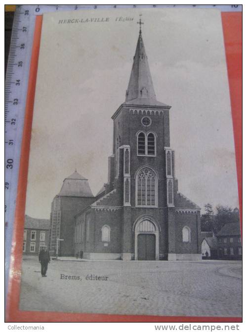 3 Postkaarten  Herck De Stad    Chaussée De Hasselt,    Markt,       L´église - Herk-de-Stad