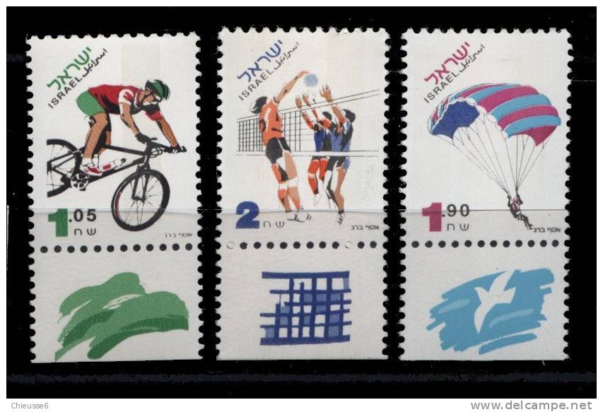 Israel ** N° 1307 à 1309 - Sports - - Unused Stamps (with Tabs)