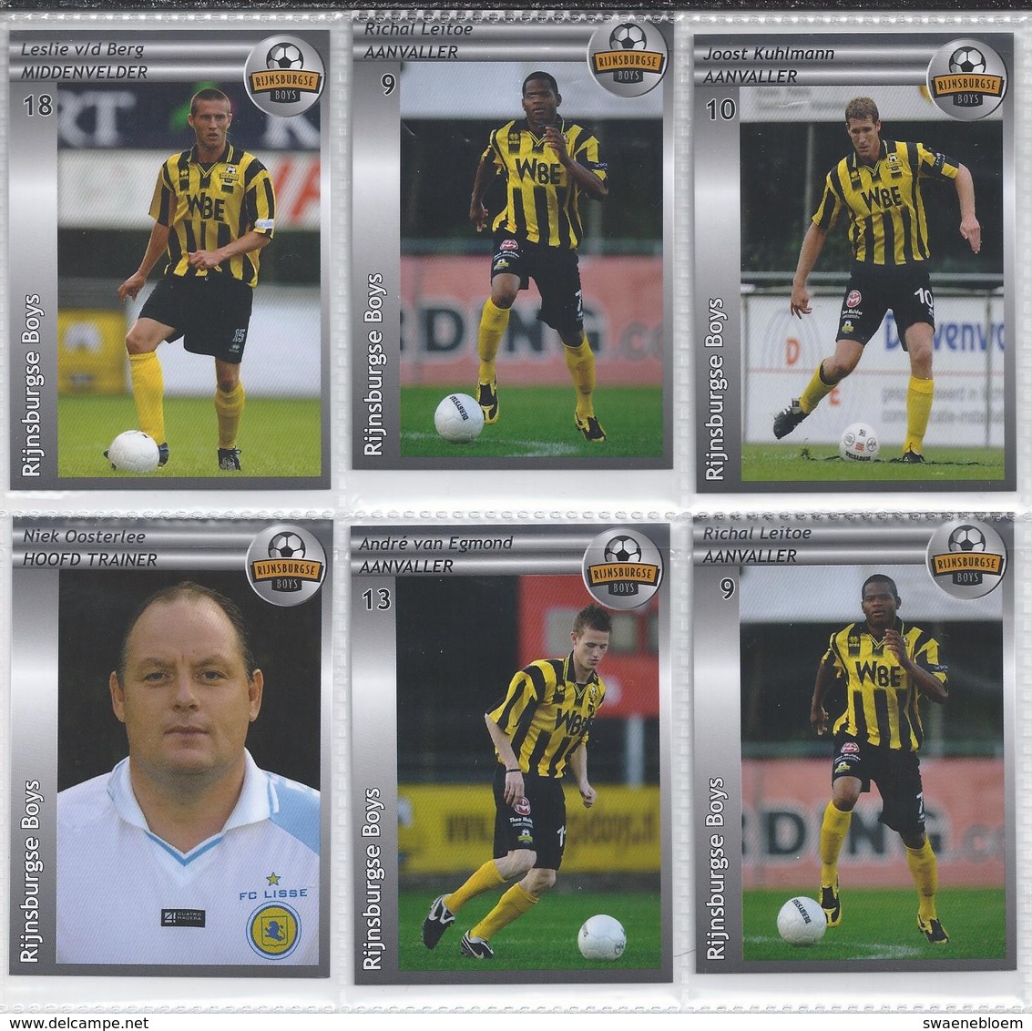 NL.- Trading Cards - Hoofdklasse cards 2009 / 2010. Incl. Ringband. Voetbal. 14 scans