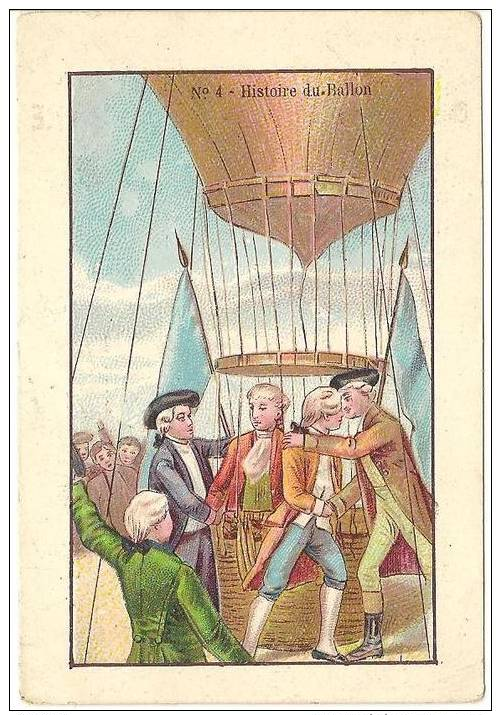 Chromo A La Belle Jardinière C Beriot Lille  Histoire Du Ballon Dirigeable  N° 4  1ère Ascension Ballon Libre /c3830 - Altri & Non Classificati