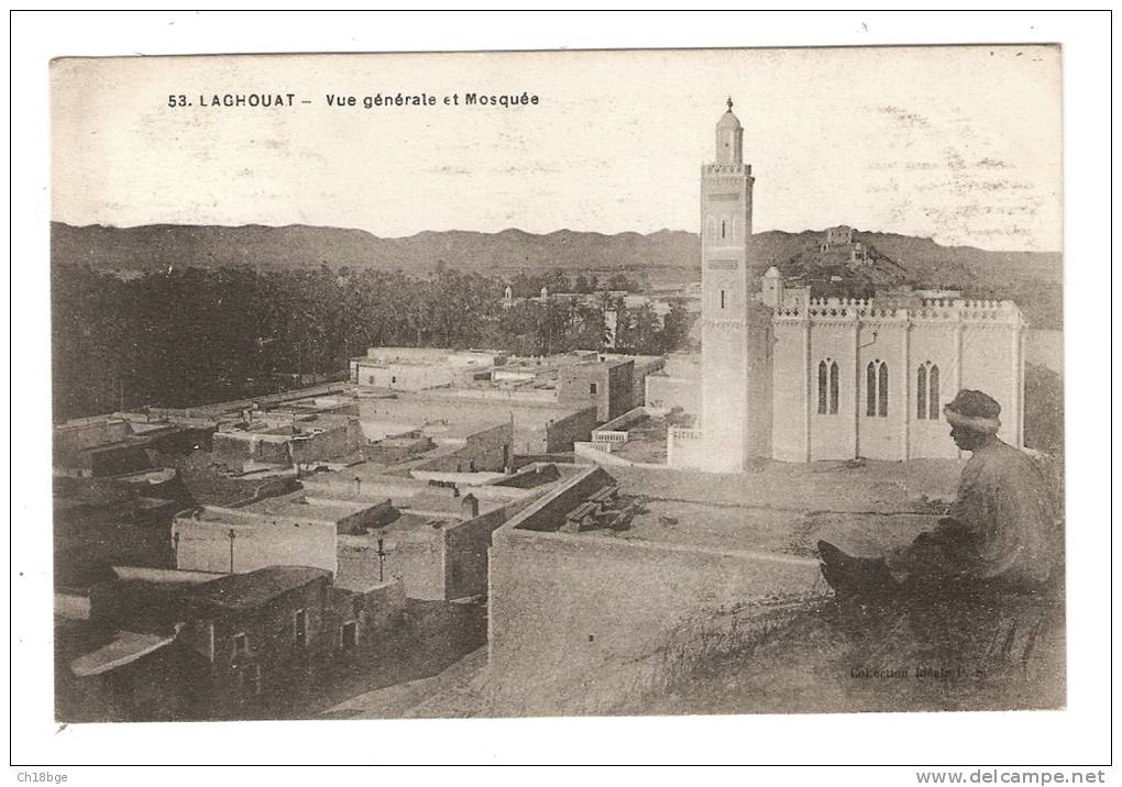 CPA - Algérie -Laghouat - Vue Générale Sur La Mosquée  - Carte écrite Et Signée Jean Mélia ( écrivain ) - Laghouat