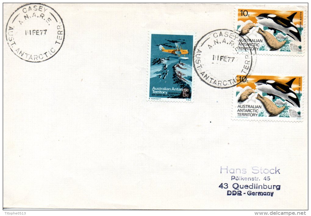 ANTARCTIQUE AUSTRALIEN. Enveloppe Polaire De 1977. Base Casey. - Research Stations