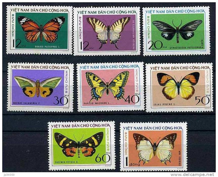 VIETNAM Papillons, Insectes (yvert N° 884/91) **  MNH Perforate - Papillons