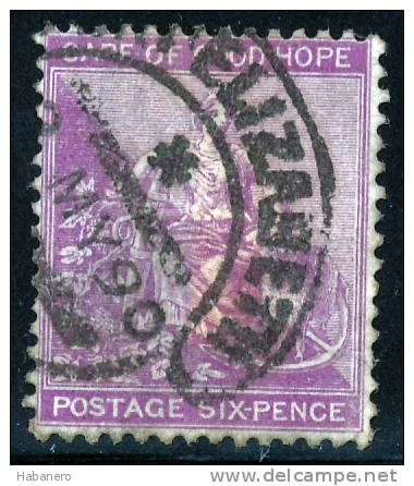 CAPE OF GOOD HOPE - 1877 - Mi 9C - ALLEGORY SIX-PENCE - Cap De Bonne Espérance (1853-1904)