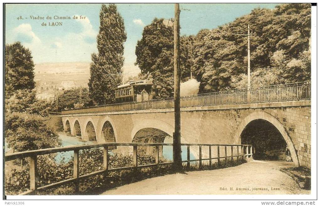 CPA  Viaduc Du Chemin De Fer De LAON  7660 - Ouvrages D'Art