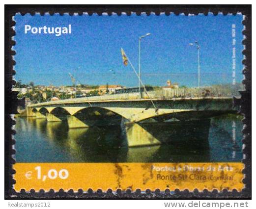 PORTUGAL - 2008-  Pontes E Obras De Arte. Ponte S.ta Clara, Coimbra  € 1,00   (o)   MUNDIFIL  Nº 3787 - Usati