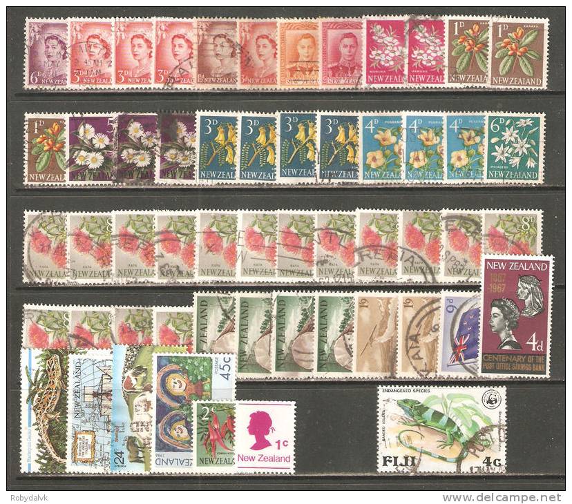 NZEL - NUOVA ZELANDA E FIJI - Piccolo Lotto Usati - (o) - Collections, Lots & Séries