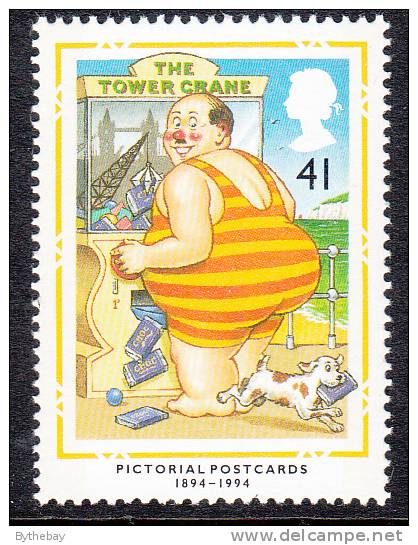 Great Britain Scott #1557 MNH 41p Man At Vending Machine, Dog Running Off With Snack - Pictorial Postcards - Ungebraucht