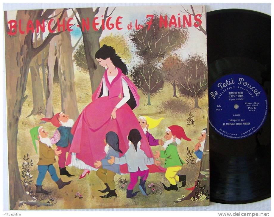 LP Enfant BLANCHE NEIGE & Les 7 Nains   (FRENCH)  M / Mint    Parfait état - Bambini