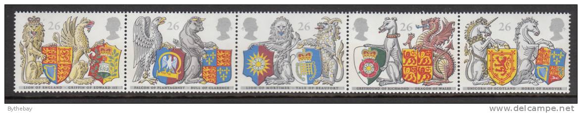 Great Britain Scott #1800a MNH Strip Of 5 26p Queen's Beasts - Neufs