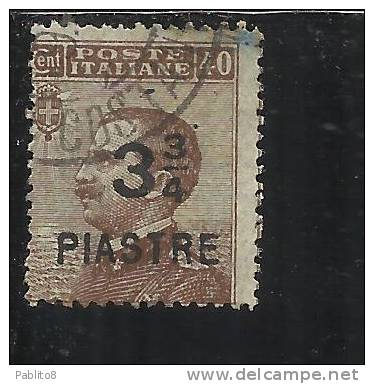 LEVANTE COSTANTINOPOLI 1922 SOPRASTAMPATO D´ITALIA ITALY OVERPRINTED 3 3/4 SU CENT. 40 C USATO USED OBLITERE´ - European And Asian Offices