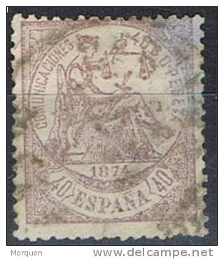 Sello 40 Cts Malva Alegoria Justicia 1874,  Num 148a º - Used Stamps