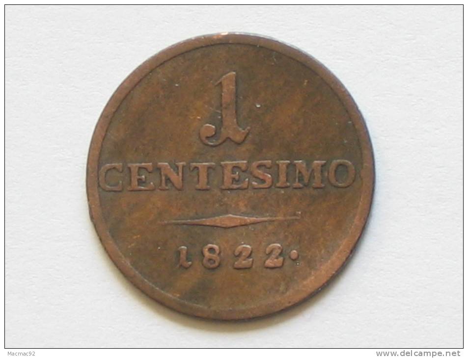 1 Centesimo 1822 M - ITALIE - LOMBARDY - VENETIA - Venecia