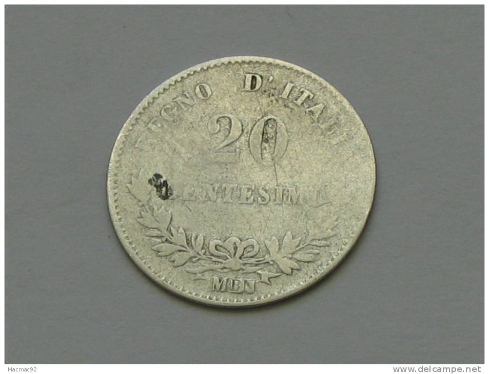 20 Centesimi 1863 - ITALIE - Victor Emanuele II - Regno D'Italia. - 1861-1878 : Vittoro Emanuele II