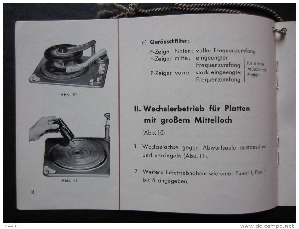 BEDIENUNGSANLEITUNG (M34) PLATTENWECHSLER 1005 DUAL (4 Vues) 16-33-45-78 U/m Gebruder Steidinger St Georgen/ Schwarzwald - Autres & Non Classés