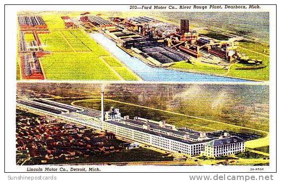 Michigan Dearborn Ford Motor Company &amp; Lincoln Motor Company Curteich - Dearborn