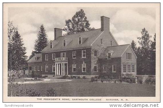 New Hampshire Hanover The Presidents Home Dartmouth College Albertype - Concord