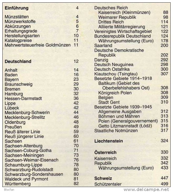 Kleine Münz-Katalog 2003 Antiquarisch 10€ Numisbrief Numisblatt Coin Catalogue Of Germany Austria Helvetia Liechtenstein - Autriche