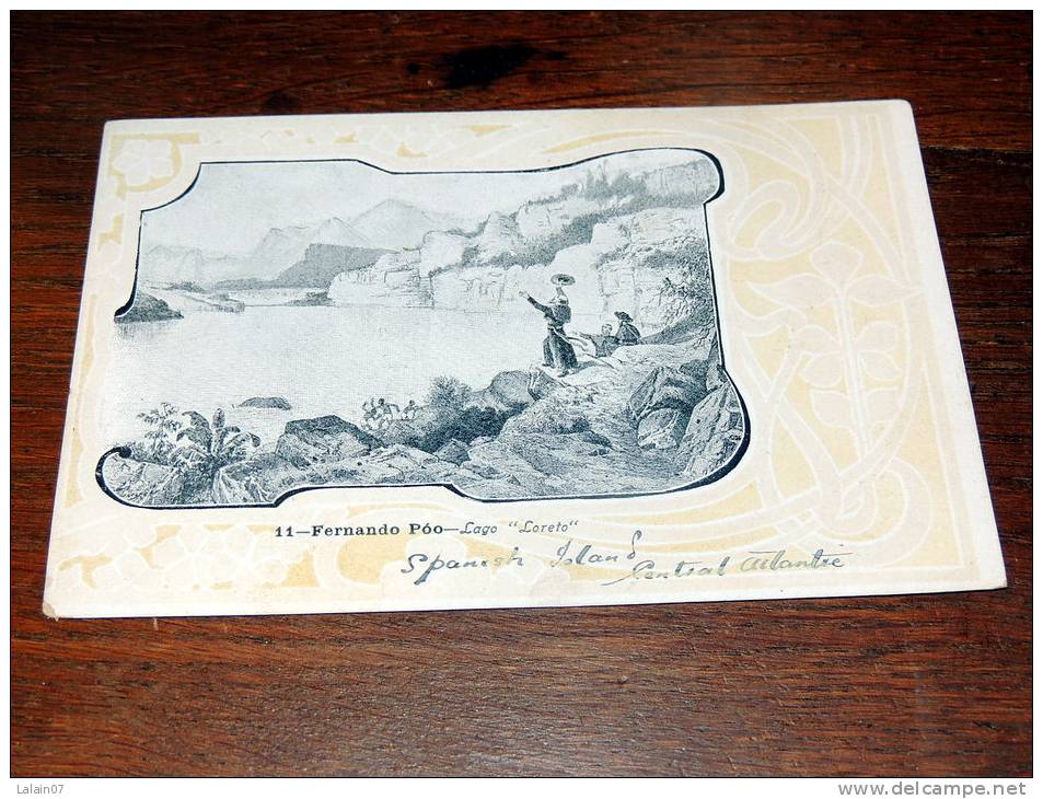 Carte Postale Ancienne : FERNANDO POO : Lago "LORETO" - Guinea Ecuatorial