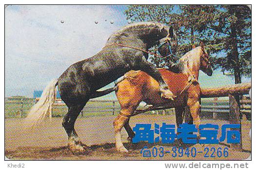 Télécarte Japon - ANIMAL - CHEVAL érotique étalon - Erotic HORSE Japan Phonecard - Erotik  PFERD - 162 - Chevaux