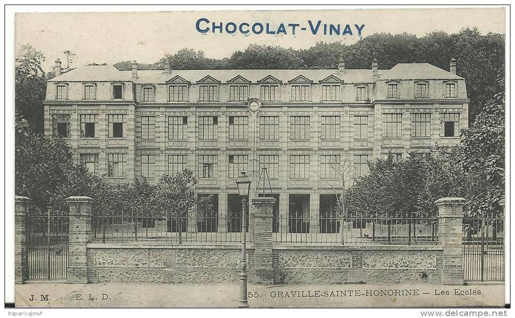Seine Maritime :  GRAVILLE  SAINTE  Honorine  Les  écoles De Chez  Chocolat  Vinay ( Carte  Pub ? ) - Altri & Non Classificati
