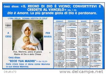Calendarietto - 1991 L´ora Della Donna Vestita Di Sole - Formato Piccolo : 1991-00