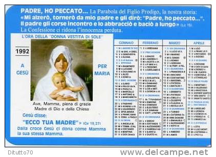 Calendarietto - 1992 L´ora Della Donna Vestita Di Sole - Tamaño Pequeño : 1991-00