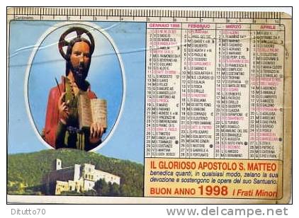 Calendarietto - 1998 Il Glorioso Apostolo S. Matteo - Formato Piccolo : 1991-00