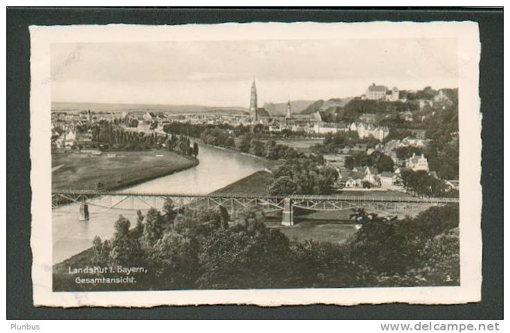 GERMANY  LANDSHUT I. BAYERN  , BRIDGE , OLD POSTCARD - Landshut