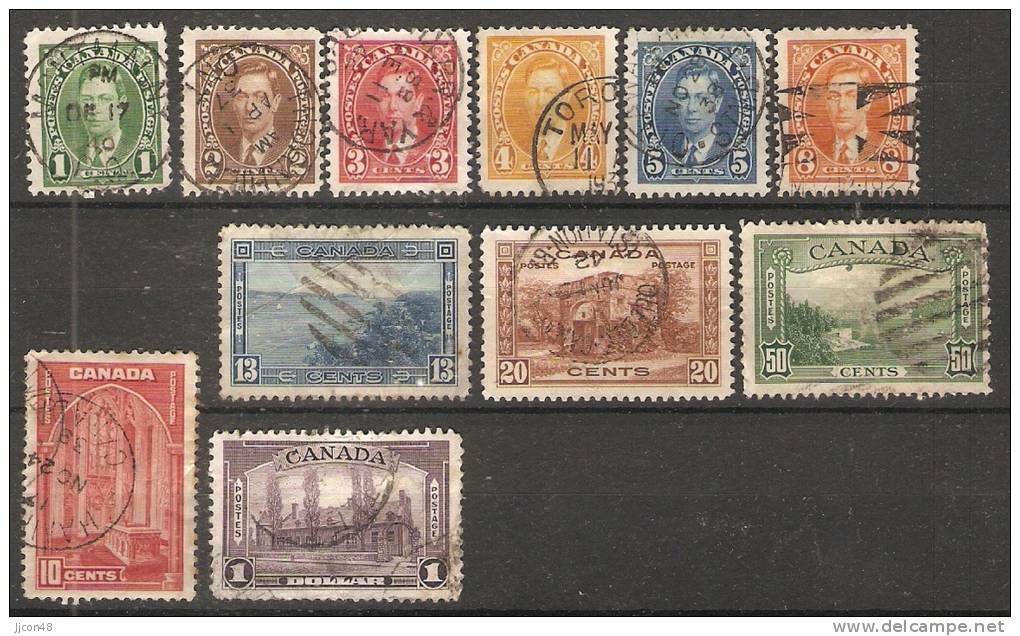 Canada  1937  King George VI  (o) - Used Stamps