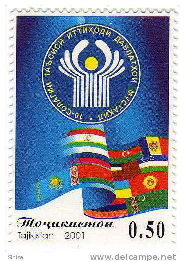 Tajikistan / Summit / Flags - Tadschikistan