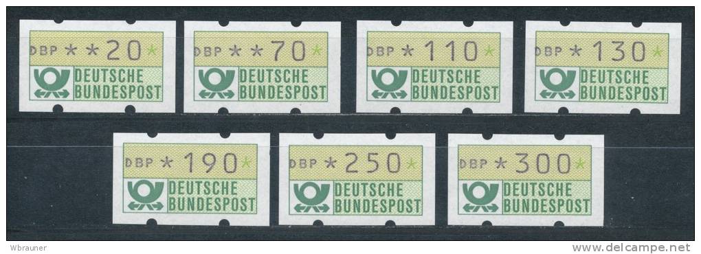 Bund ATM 1982 7 Werte 20 .. 300 ** Kpl. - Machine Labels [ATM]