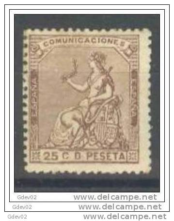 ES135-L3299TVF.España.Spain .Espagne.ALEGORIA  DE ESPAÑA DEL AÑO 1873 (Ed 135*).con Charnela.MAGNIFICO - Vignettes De Fantaisie